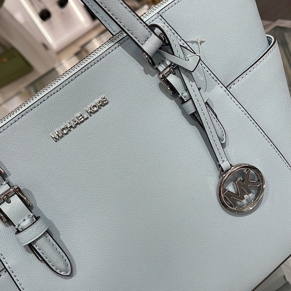 MICHAEL KORS Charlotte Large Leather Top-Zip Tote
Vista Blue 
NWT - Picture 11 of 16